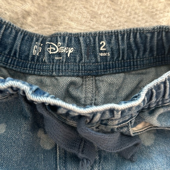 Baby Gap Mickey Mouse Jean shorts- toddler size 2 Years - Picture 3 of 3